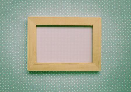 Wooden frame on vintage backgroundの写真素材