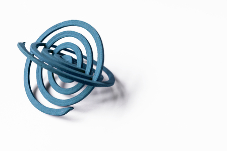 Blue mosquito coils with space on white backgroundの写真素材