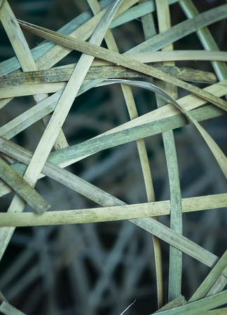 Bamboo peel basket background vintage tone styleの写真素材