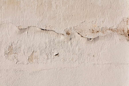 White paint on cement wallの写真素材