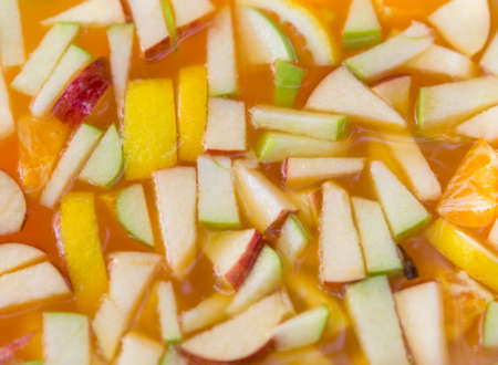 Closeup fresh fruit punch