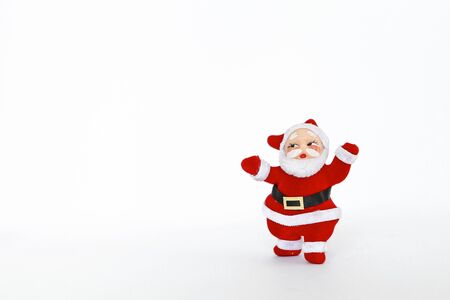 Santa Claus doll on white backgroundの写真素材