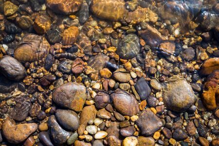 Nature concept background of stone in the riverの写真素材