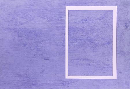 White paper frame on vintage purple texture background, blank purple pattern backgroundの写真素材