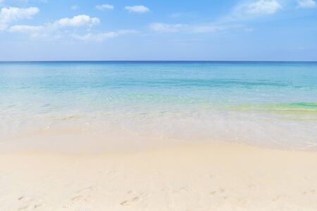 Clear sea water on clean beach, tropical island, summer outdoor day lightの写真素材