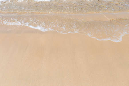 Empty fine sand beach, nature and environment background, outdoor day light