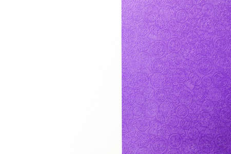 Purple paper with Chinese pattern on white paper background, card and presentation background...