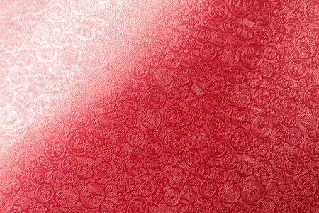 Abstract red paper with Chinese pattern background, shiny red paper backgroundの写真素材