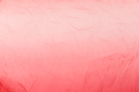 Abstract  crumpled red Gradient background, blank red fabric texture backgroundの写真素材