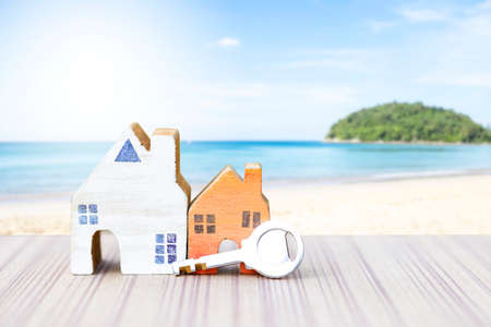 Buy new summer house, property business and investment, house loan, holiday accommodationの写真素材