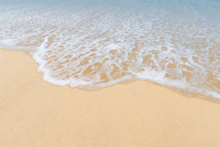 Tropical beach in south of Thailand, Clean sandy beach with blue sea, nature background, summer...