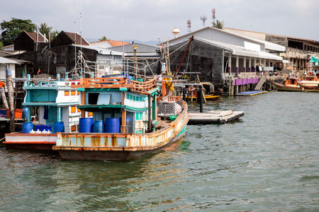 Local fishing boats at Tap Lamu pier, Khao Lak, Phang Nga, Thailand