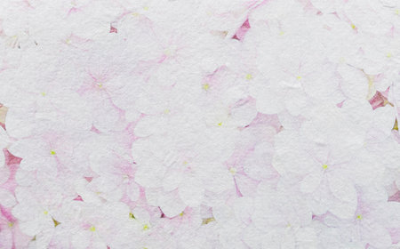 Abstract paper with flower pattern background, blank paper texture with pink flower pattern backgroundの写真素材