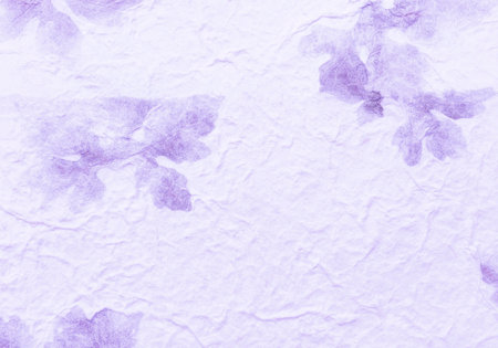 Purple paper texture with leaves pattern background, blank natural purple paper pattern backgroundの写真素材