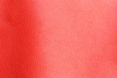 Blank red leather texture background, empty red leather pattern backgroundの写真素材