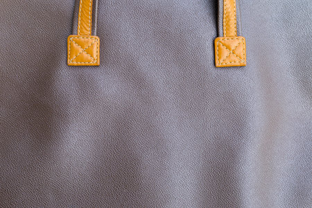 Blank brown leather bag texture background, empty brown leather pattern backgroundの写真素材