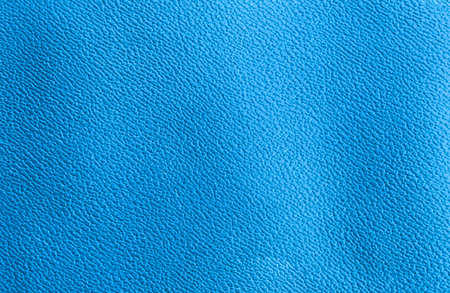 Closeup blue leather texture background, blank blue leather pattern backgroundの写真素材