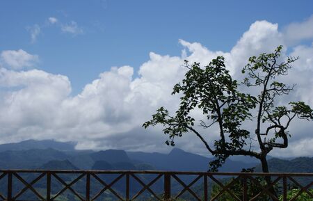 blue sky and mountainの写真素材
