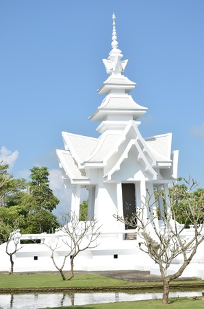 White Holy Building, northern thailandの写真素材