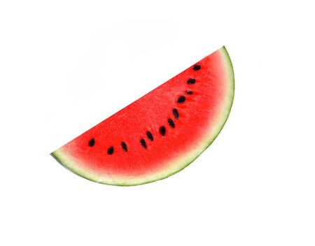 half of watermelon isolated on white background.の写真素材