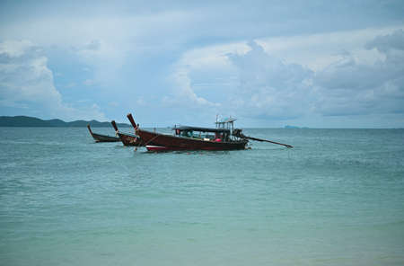 Fishing boat in Thailand on Phuket  at Patong Beach.