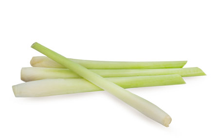 Lemongrass herb vegetable set  on white background.の写真素材