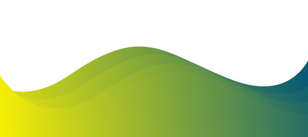 Abstract wavy background. Vector illustration. Green and yellow colors.