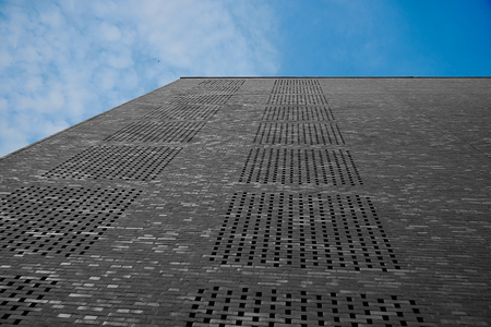 sky clouds over a brick wall in Hamburg Speicherstadt near the elbphilharmony elfie