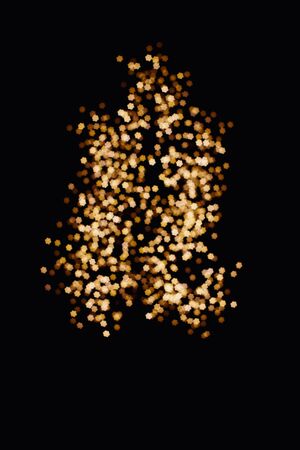 Blurring lights bokeh background of stars at christmastimeの写真素材