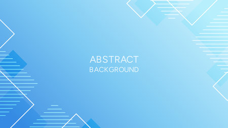 Abstract blue gradient background with geometric shape , minimal style presentation backdrop for business,ads, banner, etc.のイラスト素材
