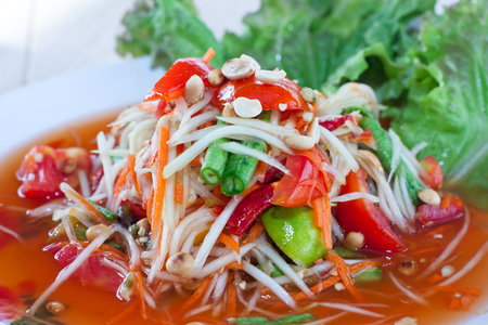green papaya saladの写真素材