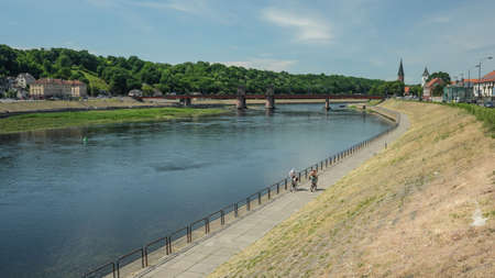 A bridge of Kaunas over Neman riverの写真素材