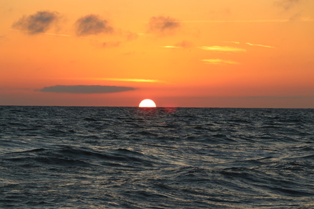Sunset on the western side of Floridaの写真素材
