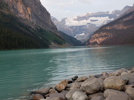 Lake louise in Canadaの写真素材