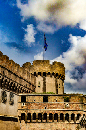 The beautiful Saint Angel castle  in Rome, Italy.のeditorial素材