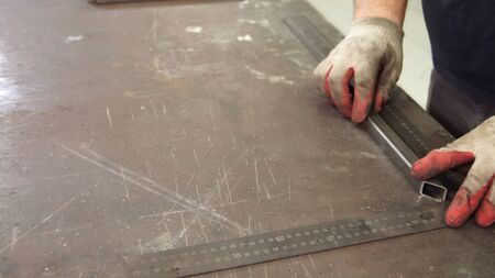 The creation of metal structures. Engineering and designing concept.の写真素材