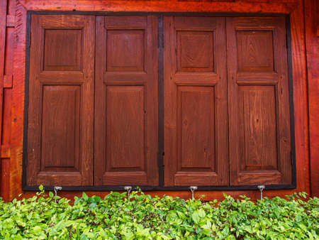 Wood windowの写真素材
