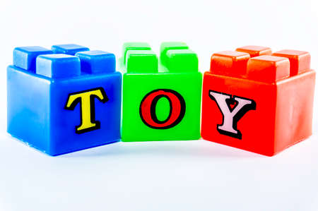 Plastic building blocksの写真素材