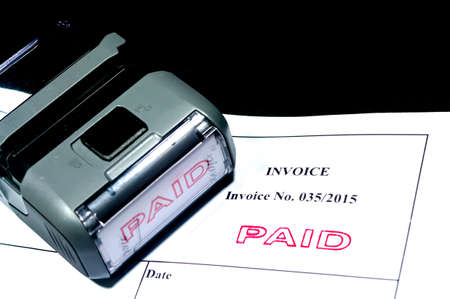 Paid Invoiceの写真素材