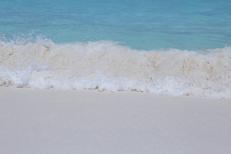 very blue sea and white beach in thailandの写真素材