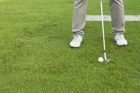 widely golf  course in very nice day in summerの写真素材