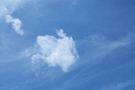 White clouds and blue sky  backgroundの写真素材