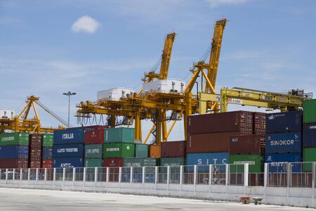 Bangkok, Thailand  28 June 2015 : At Port Authorrity of Thailand; Bangkok Port ; The port area is...