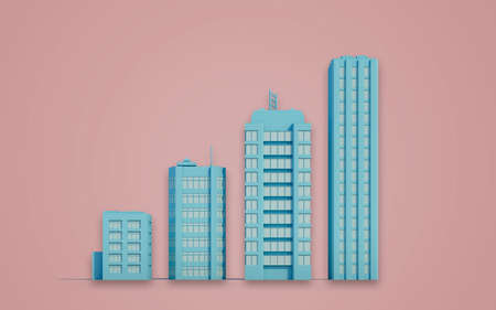 Building Wifi signal icon.Flat design for urban Wifi network concept.3d renderingの写真素材