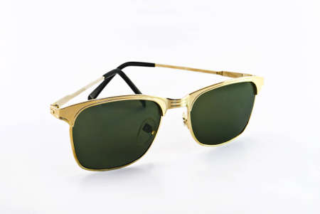 Golden sunglassesの写真素材