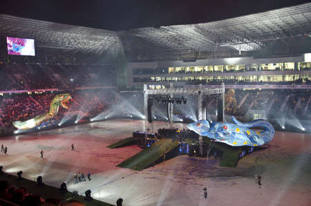 Lviv, Ukraine - 29 october 2011 - Opening of Euro 2012 stadium "Lviv Arena"のeditorial素材