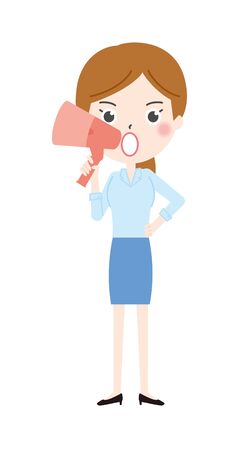 OL Megaphone  Illustrationのイラスト素材