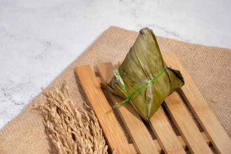Bakcang or chinese rice dumpling or Zongzi that made from glutinous rice stuffedの写真素材
