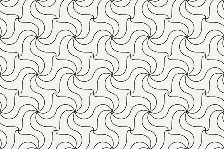 Geometric seamless pattern. Vector background with abstract line texture. Neutral monochrome wallpaper, black white simple light linear ornament for wrapping paper, textile. Decorative design elementのイラスト素材
