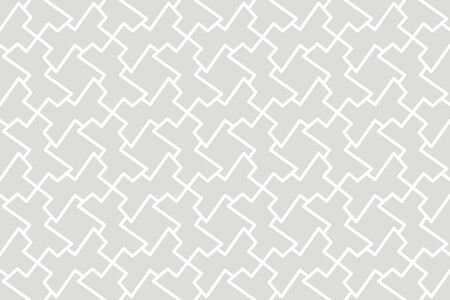 Geometric seamless pattern. Vector background with abstract line texture. Neutral monochrome wallpaper, grey white simple light linear ornament for wrapping paper, textile. Decorative design elementのイラスト素材
